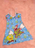 Sexy Loungewear Summer Cartoon Pattern Printed Spaghetti Strap Homewear Dress