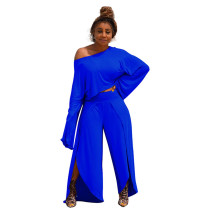 Casual Crop Top and Trousers