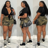 Camouflage Irregular Mini Culottes