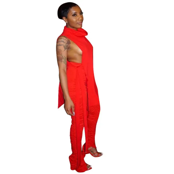 Solid Color Bandage Two Piece Set