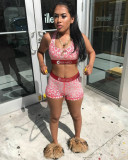 Casual Print Vest and Short