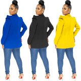 Solid Color Plain Ruched Fashion Blazer