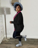 Women's Casual Colorblock Cropped Knit Cardigan Sweaters