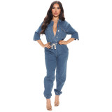 Casual Fan Favorite Denim Jumpsuit