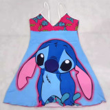 Sexy Loungewear Summer Cartoon Pattern Printed Spaghetti Strap Homewear Dress