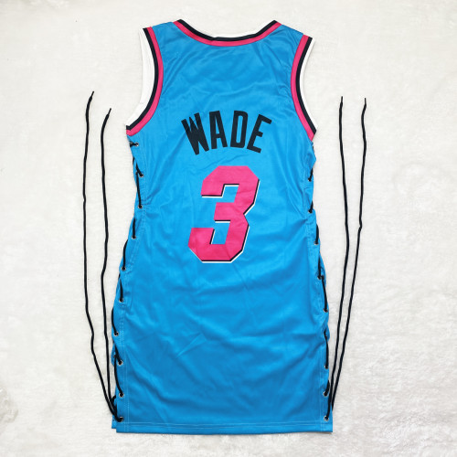 Casual Sleeveless Letter Print Double-sided Pattern Bandage Basketball Shirt Dress