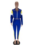 Casual Splicing Sports Two Piece Pant Set