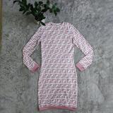 Autumn Fashion Long Sleeve Printed O Neck Mini Bodycon Dresses
