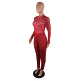 Sexy Lace Long Sleeve Jumpsuit