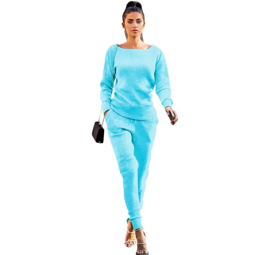 Women's Lady Tracksuit Sweatshirt Pants Set