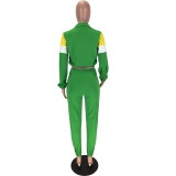 Casual Splicing Sports Two Piece Pant Set