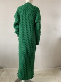 Winter Knit Twist Cardigan Sweater