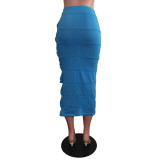 Hollow Knotted Long Beach Skirt