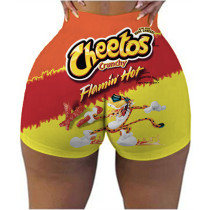 Ladies Shorts Pattern Printed Yoga Shorts