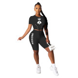Casual Printed Queen Summer Short Set