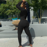 Women's Two Piece Tracksuit Outfits Long Sleeve Deep V-Neck Lounge Wear Bodycon