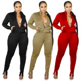 Women Khaki Pantsuit High Off Life Sweatpants Fall Clothes Sweat Suit Set