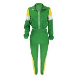 Casual Splicing Sports Two Piece Pant Set