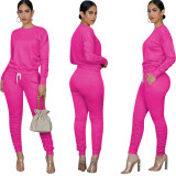 Winter Womens 2 Two Piece Sets Tracksuit Long Sleeve Top Pants Suits Matching Sets