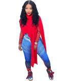 Amazon Explosion Style Women's Knitted Personality Irregular Tops