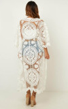 Mesh Embroidered Beach Cardigan