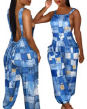 Cute Sling Backless Overalls Jumpsuits With Pocket
