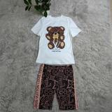Summer Casual Branded Clothing Digital Printed Short Sleeve Shorts Set