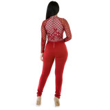 Sexy Lace Long Sleeve Jumpsuit