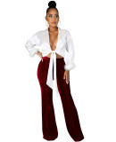 Micro-Flare Mid Waist Casual Pants