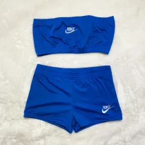 Solid Color Embroidered Letters Wrapped Shorts Set