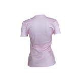 Casual Short Sleeve Cartoon Printed T-shirt Top