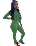 Solid Color Loungewear Blouse and Flared Pants