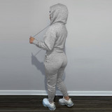 Women's Zipper Long Sleeve Sweatsuits Tracksuits Pockets Hoodie with Sweatpants Set Two Piece Outfit