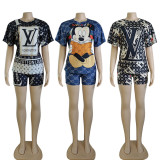 Copy Summer Slim Embroidered Short Sleeve Top + Shorts