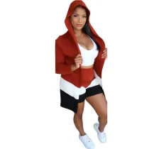 Winter Hooded Cardigan Sweater and Shorts
