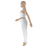 Solid Color Double-layer Sports Vest and Trousers