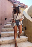 Cotton Lace Shirt Beach Shirt