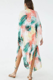 Colorful Leaves Cotton Cardigan Beachwear