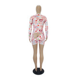 Valentine's Day Love Printed Home Jumpsuit