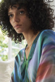 Summer Print V Neck Beach Robe
