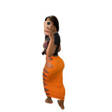 Hollow Knotted Long Beach Skirt