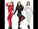 Autumn Winter Casual Printed Long Sleeve Sweatshirt + Trousers Set