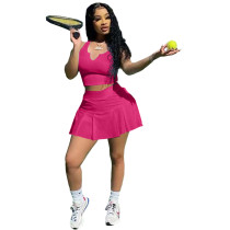 Casual Tennis Sports Vest Culottes Suit