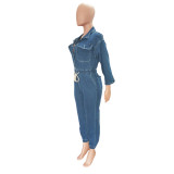 Casual Fan Favorite Denim Jumpsuit