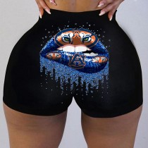 Sexy Ladies Low Waist Graphic Printed Yoga Shorts