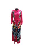 Casual Print Butterfly Swing Dress