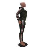 Casual Ribbon Fungus Shoulder Sports 2 Pcs Outfits