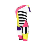 Geometric Stripes Contrast Color Sports 2 Piece Set