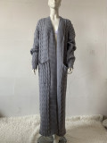 Winter Knit Twist Cardigan Sweater