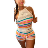 Fashion Halter Sweater Set